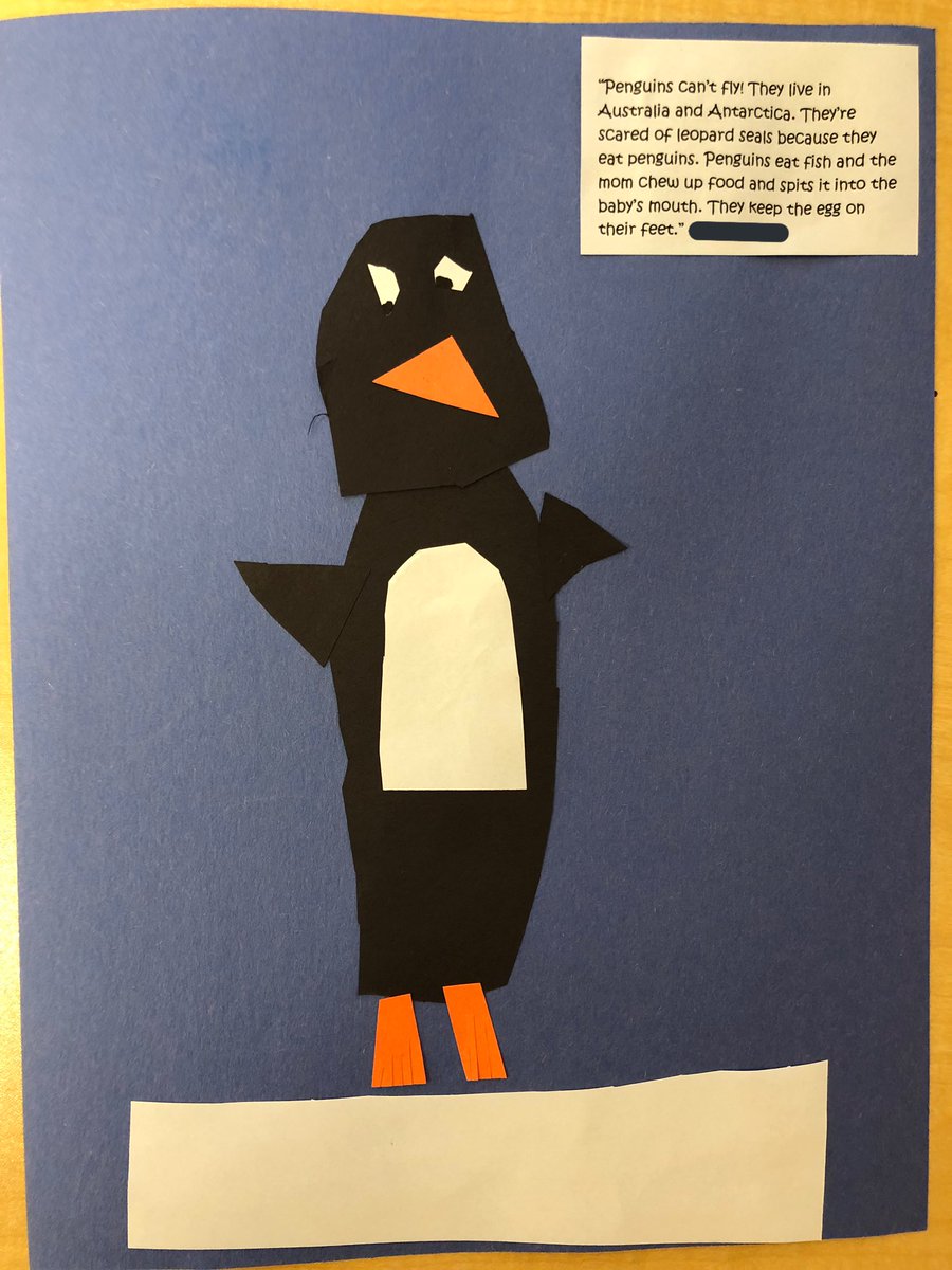 missshenher's tweet image. So proud of my little learners! We’ve come to the end of our penguin inquiry, and they all have learned so much. Just a few of our documentation pieces we created 🔍🐧 #makinglearningvisable @ECSD_earlylearn #ECSDFaithInspires