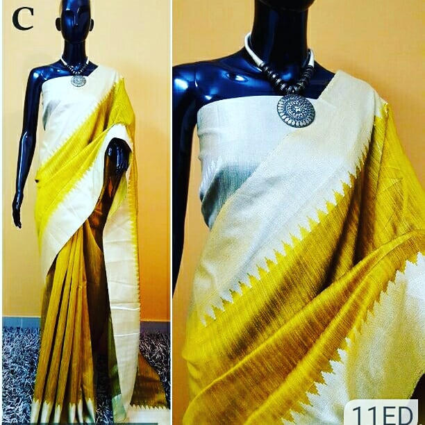 *Catalog Name:*
Raw Silk Sarees

💥 *FREE Shipping* (फ्री शिपिंग)
💥 *FREE COD* (फ्री केश ऑन डिलीवरी)
💥 *FREE Return &amp; 100% Refund* (फ्री रिटर्न और 100% रिफंड)

💰 *Price* (मूल्य): *₹805* 
                    MRP ~₹1074~
🚚 *Delivery*: Within 7 days (डिलीवरी 7 दिनों में).