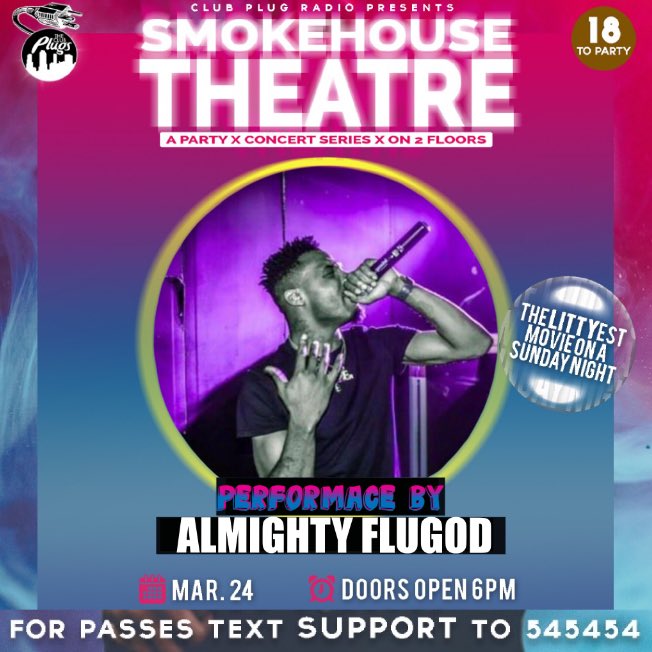 OfficialFluGodz's tweet photo. It’s another litty situation Catch me at SmokeHouseTheatre :: A Smok3d Out 18up Affair On 2 Floors of Partying *SUNDAY *6p-1a *953 Bonifant St Silver Spring MD ** Be There 💯💯💯👌💪💪 @telopath @djponyyy @clubplugradio @smokehousetheatre https://t.co/vcp7IJJft4
