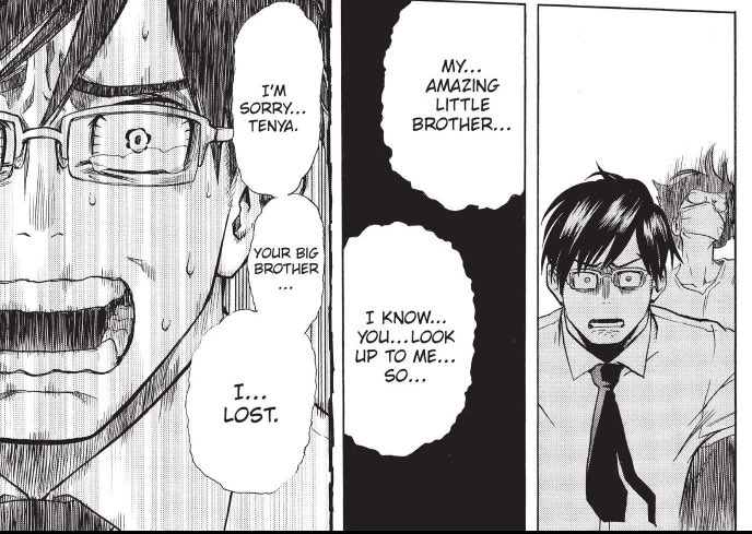 HeroNotesPod's tweet image. As distressing as this scene is, Tenya’s mother slipping on a banana peel right as she enters Tensei’s room kinda distracted me from all the tension 

#MyHeroAcademia #Chapter44