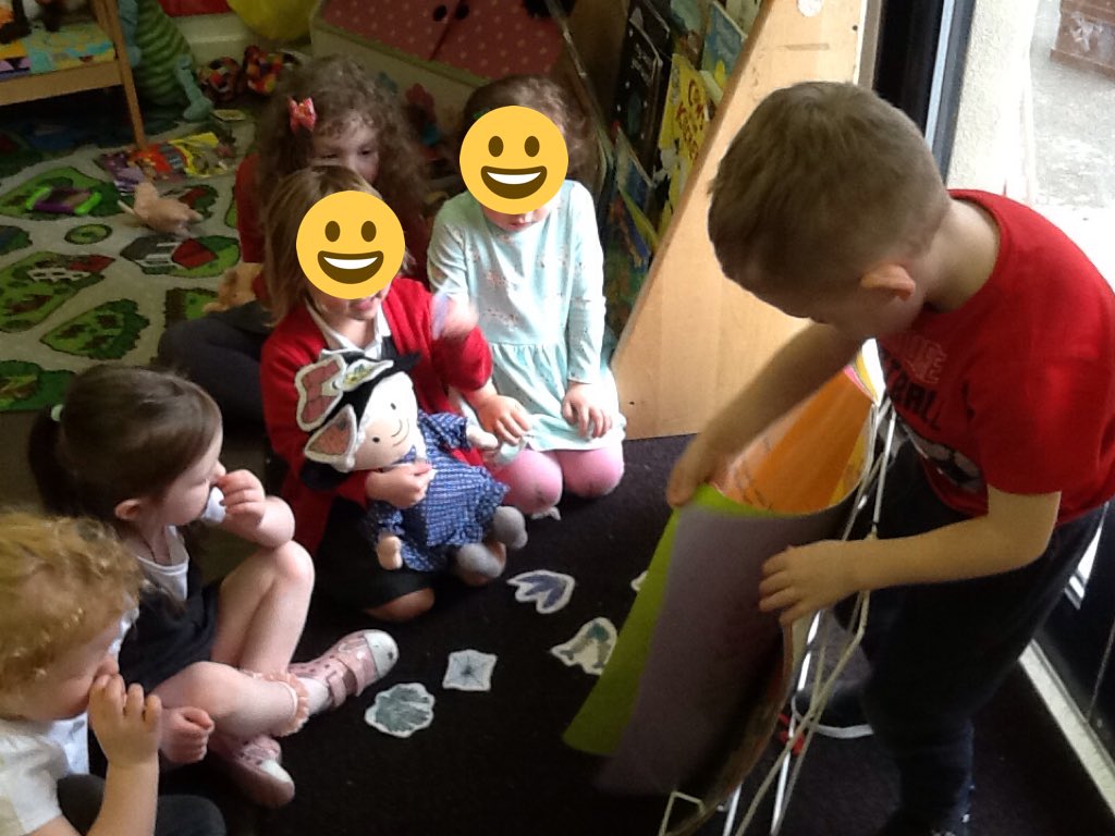 THPlaydays's tweet photo. The children enjoy Mrs honeys hat # PSED # literacy https://t.co/MI1KFRQ0II