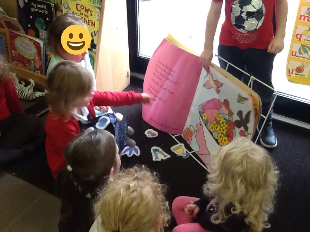 THPlaydays's tweet photo. The children enjoy Mrs honeys hat # PSED # literacy https://t.co/MI1KFRQ0II