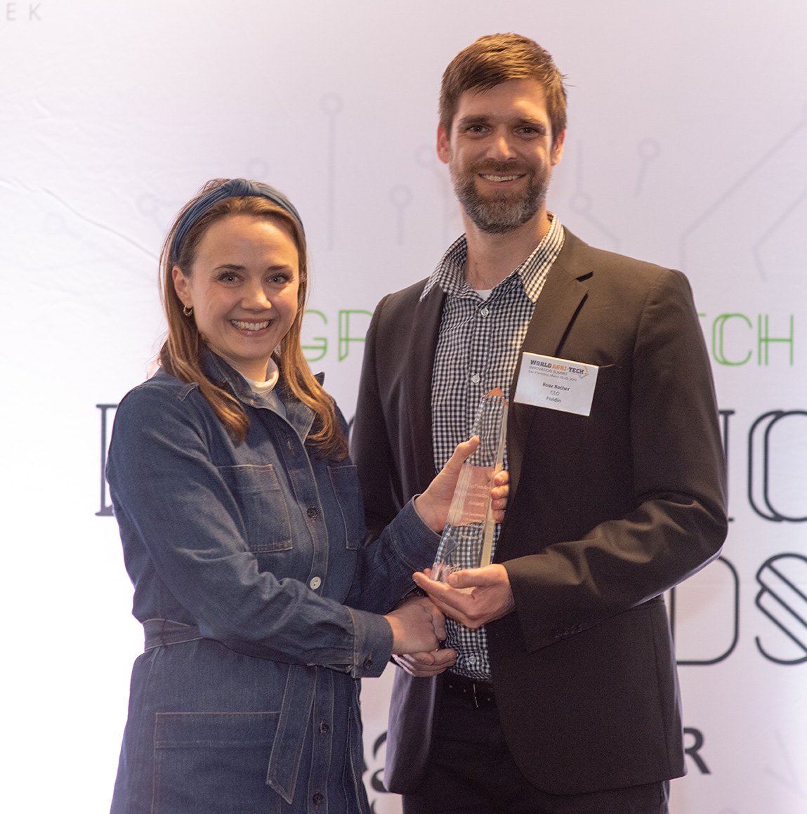 fieldintech's tweet photo. Thanks again to @AgFunder and the @WorldAgriTech  Innovation Summit for last night's recognition as Fieldin won the 2019 AgFunder Innovation Award in the Farm Tech category.

https://t.co/L7VByYkurG

#WorldAgriTech #ag #agriculture #agtech #fieldin #fieldintelligence https://t.co/DJKYsvJx1l