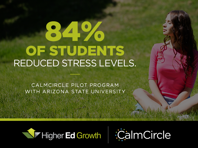 HigherEdGrowth's tweet photo. With a shared commitment to student wellness, the CalmCircle team partnered with Arizona State University to host a student pilot program. Discover how students managed their stress, improved productivity and enhanced sleep patterns with CalmCircle. ➡️ https://t.co/NOCr27rlvz https://t.co/ne3Uqh5GVV