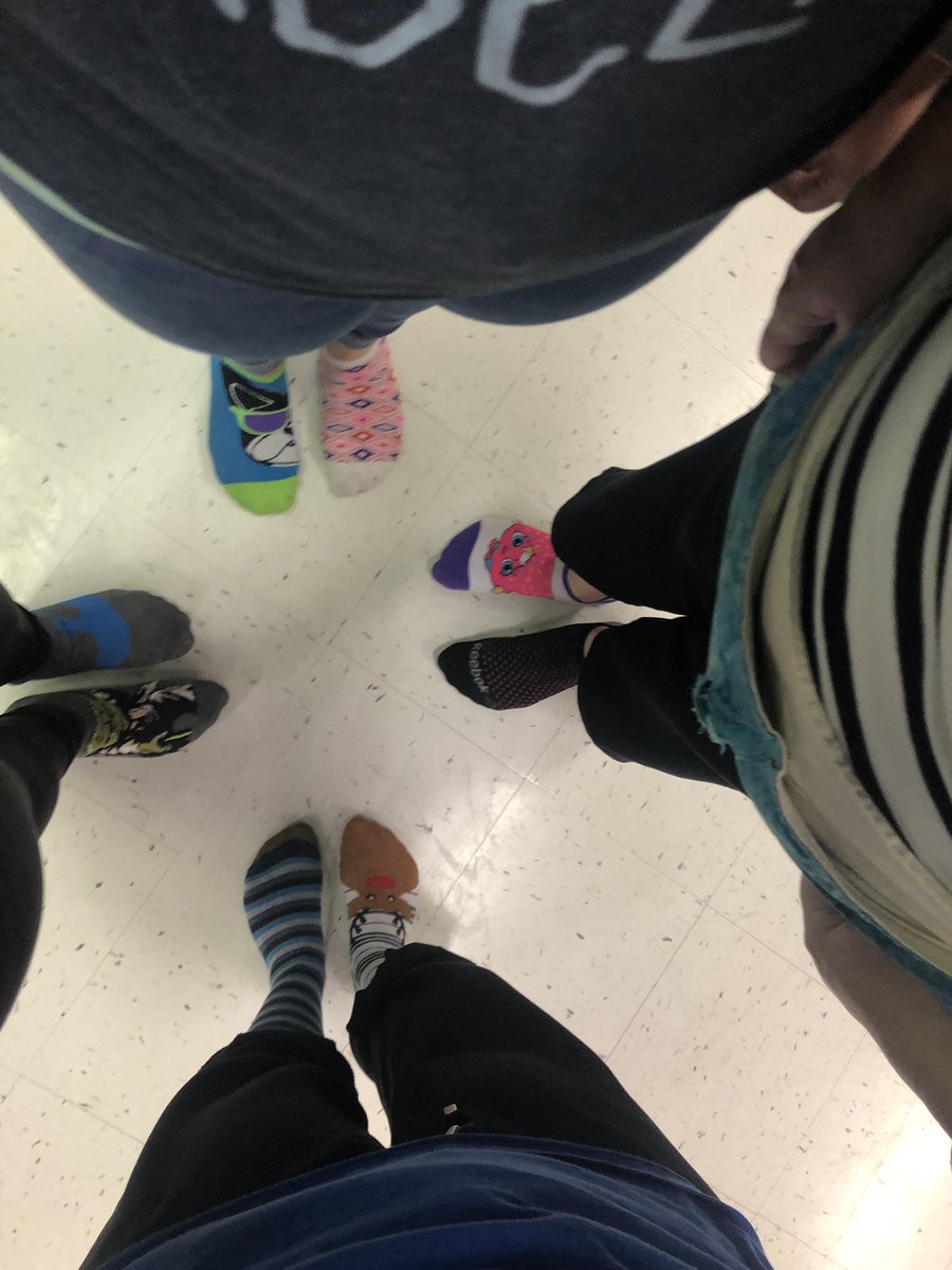 Rocked our crazy socks today at <a href="/wakeforest_ES/">Wake Forest ES</a> <a href="/WFEPrincipal/">WFEPrincipal</a> <a href="/WFEPTA/">WFE PTA</a> #WorldDownSyndromeAwarenessDay