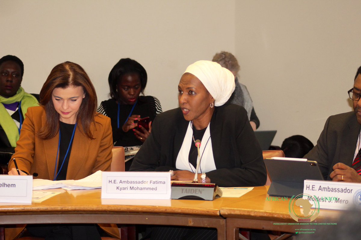 VerlaineDiane's tweet photo. H.E. Amb @FKMohammed1  delivers #StrongCall to fight violence against women #CSW63 

“The issue of gender-based violence is at the heart of the #AU’s efforts to ensure equal human rights for women &amp; men. Violence against women is seriously disturbing. We must put an end to it!” https://t.co/crxgxD3fPJ