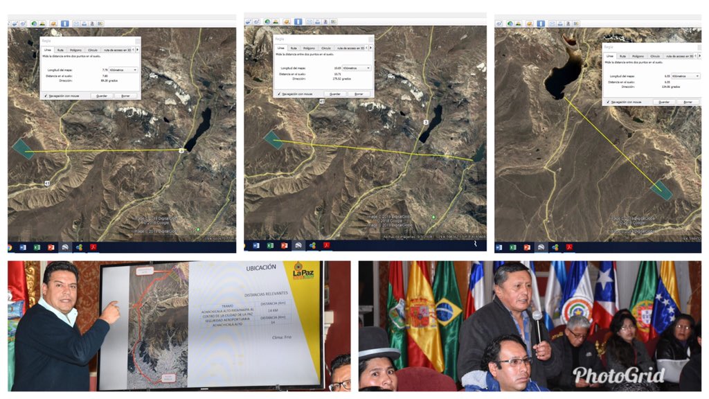 Hoy, en reunión c la dirigencia de La Paz presentamos el plan del nuevo relleno y su ubicación a + de 14 km de la ciudad y a más de 6, 7 y 10 km en línea recta de las represas de Milluni, Incachaca y Hampaturi y que se hallan en otra cuenca, no en la de Achachicala Alto Patapampa