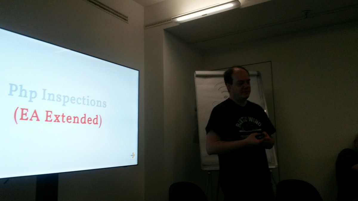 SenseException's tweet photo. What kind of tools will help on #PHP development? @s_bergmann told about them at #phpugffm. https://t.co/hCUaxJFLfD