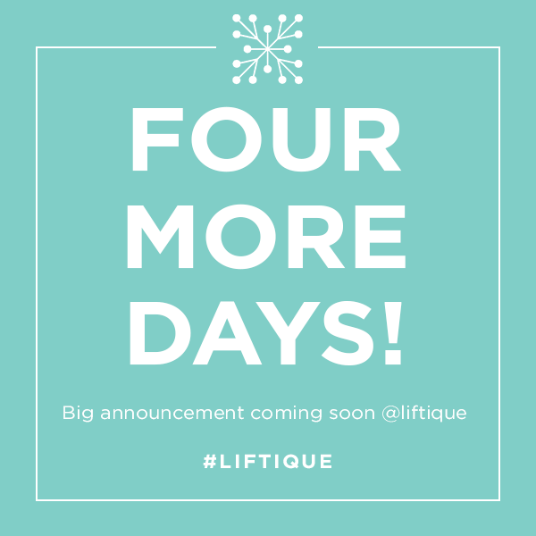 liftique's tweet photo. FOUR MORE DAYS! Big announcement coming soon here at #Liftique. Stay tuned...#TightenUp https://t.co/BdkIDMxR6n