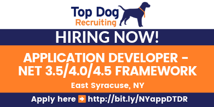 topdogrecruit's tweet photo. #Hiring APPLICATION DEVELOPER - NY #jobs #jobsearch #jobseeker #jobshiring #Angular7 #NetFramework #SOA #SQLServer #RUP #Agile #Scrum #MSVisualStudio #ASPNET #ASMX #WCFWebservices #MVC #EastSyracuse #NY
Apply here https://t.co/Ondz3r5rBb https://t.co/D3iRwMYXNK