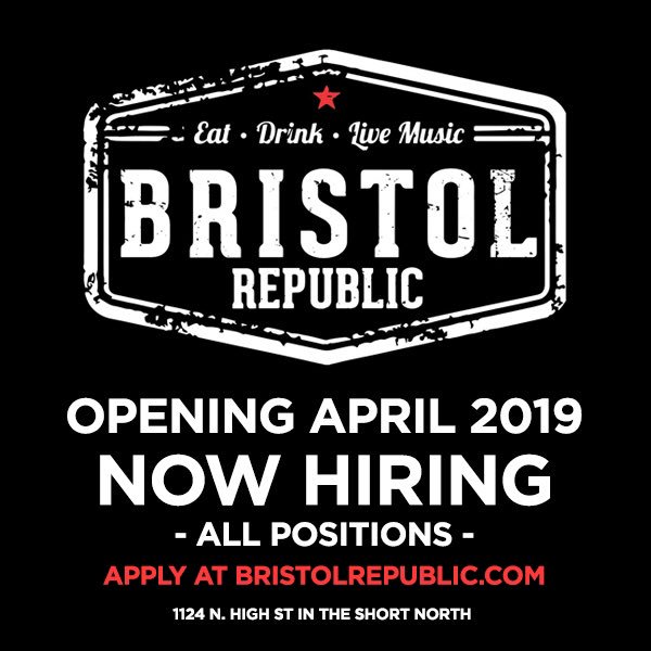 Join our team! Apply at bristolrepublic.com  #columbus #shortnorth #shortnorthartsdistrict #columbus614