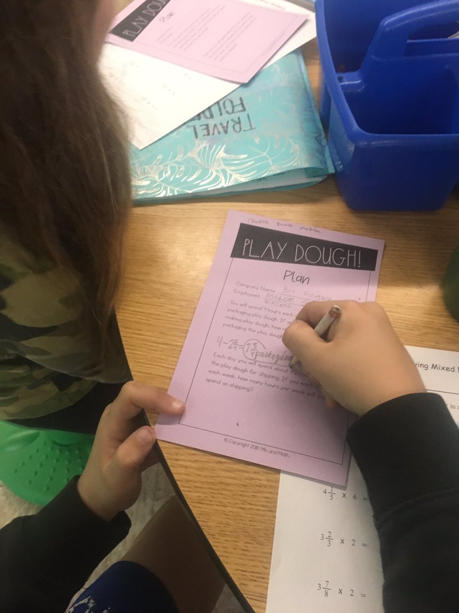 Mrs_Bozard's tweet photo. Ss add, subtract, and multiply fractions together to make play dough! #mathwithmissdini #mathintherealworld #MTPSpride #LeopardsDen @LincroftSchool https://t.co/ydoo5x3cY6