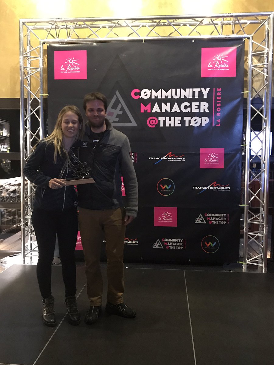La_Rosiere1850's tweet photo. L’award du CM de l’année by @weliketravel est décerné à @Val_Tho !
#CMatTheTop https://t.co/JMVgzAaFch