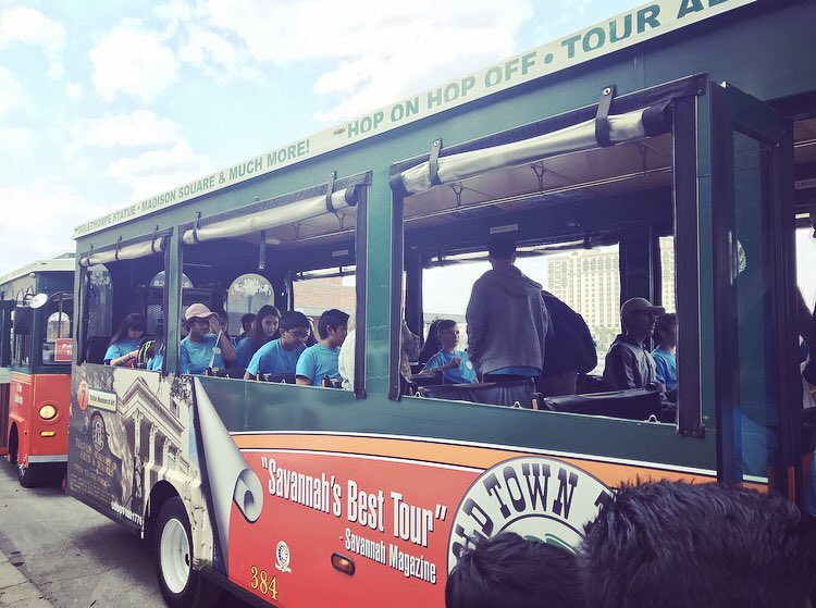RTMS_1's tweet photo. They changed the slogan to “Savannah’s Best Tour” when they met our #RTMSWolves passengers 🐺 #RTMSSav2019 @pinnock_neil @HappeningRtms https://t.co/k73WgKjFxG