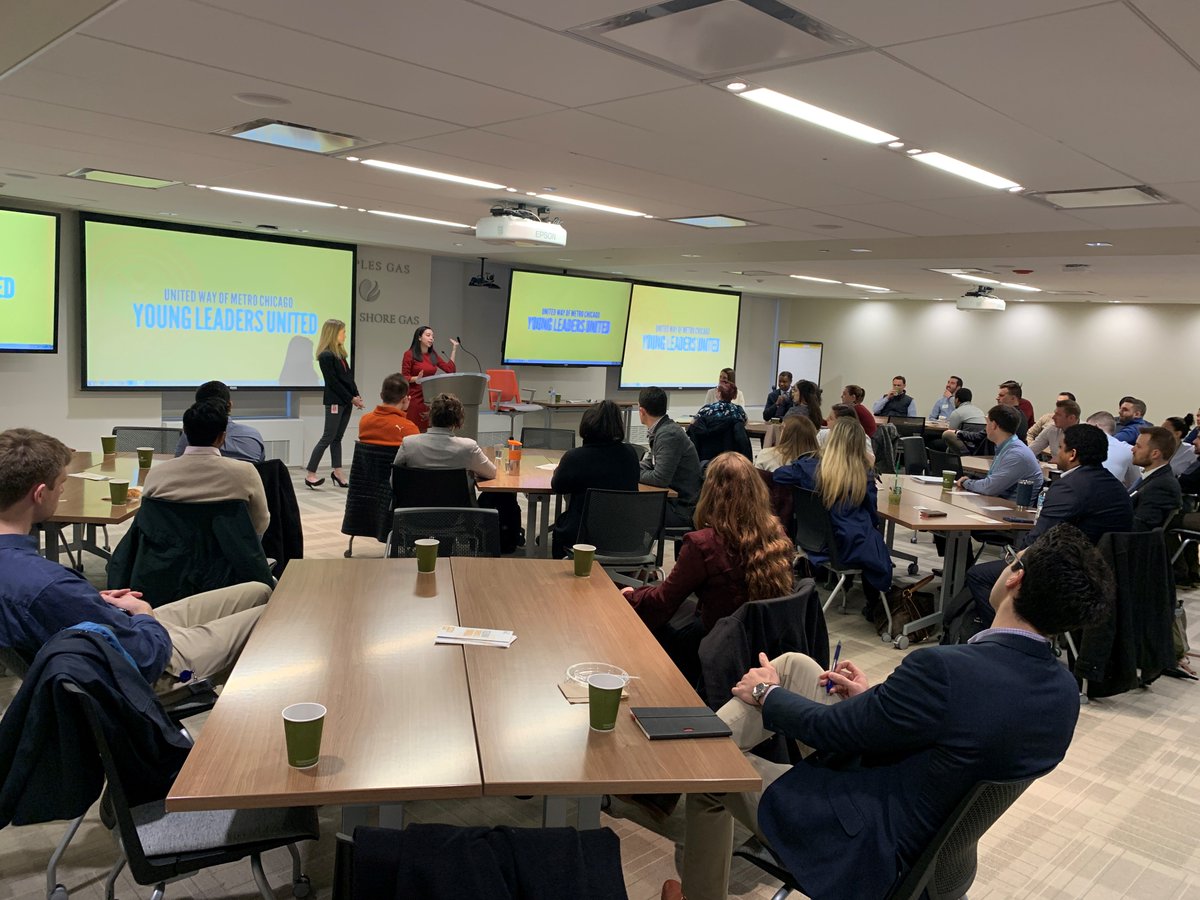 unitedwaychi's tweet photo. Thanks to all who came out to Young Leaders United's CEO Chat this morning! We enjoyed learning about business and philanthropy from Charles Matthews of People's Energy.  #YLU #LIVEUNITED https://t.co/b9bDEy8yi7