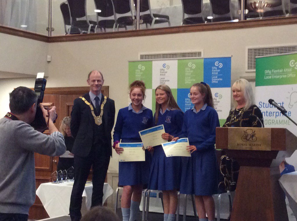 StJosephOfCluny's tweet photo. Well done to @ReStraw and @mobilemakeup2 on their merit in @leo_dlr student enterprise awards.
#studententerprise https://t.co/O7tuQmn9f8
