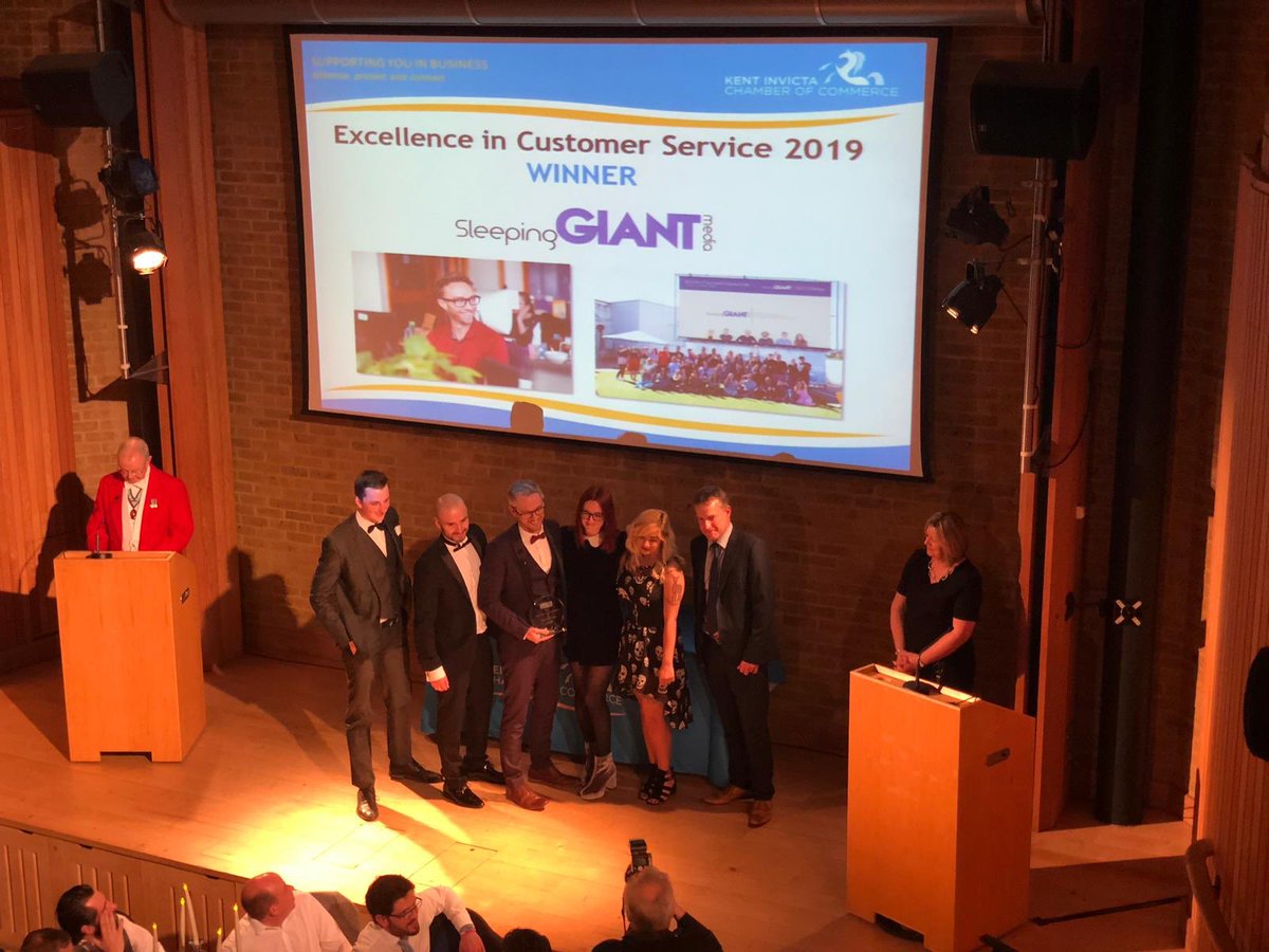 Many congratulations to our winners so far <a href="/InvictaChamber/">KentInvictaChamber</a> Awards 2019. Technology Business of the Year <a href="/orbitalnet/">Orbital Net</a> | Exporter of the year <a href="/BedfontLtd/">Bedfont Scientific Ltd.</a> and finally, Excellence in Customer Service goes to <a href="/SleepingGiantM/">Sleeping Giant Media 💥</a> | Entrepreneur of the Year Danny Lucas <a href="/LucasUKGroup/">LUCAS</a>