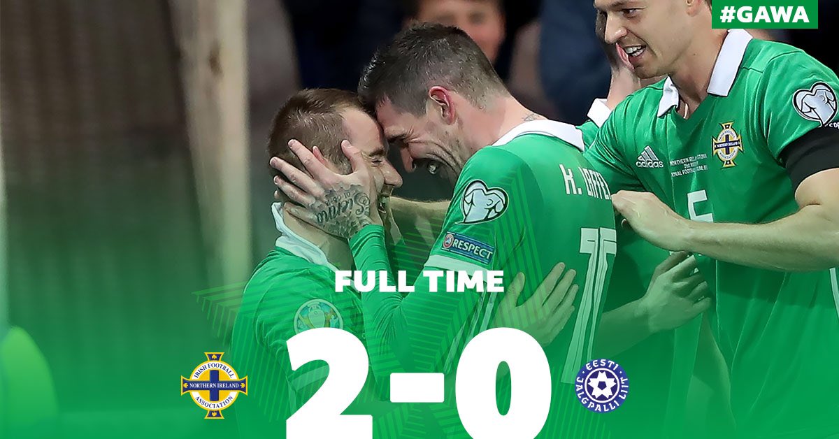 NorthernIreland's tweet photo. 🙌🏻 That winning feeling! #GAWA 💚 https://t.co/nJyLNc1JVr