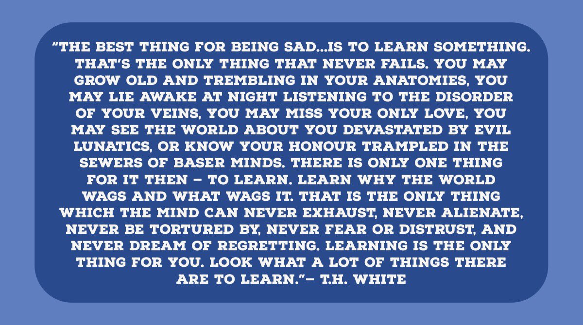 alexstubenbort's tweet photo. Educators:
Learning is an anti-depressant; it saves lives; it brings peace; it is always the perfect gift. Never forget the business we’re in and the role you play. More than tests, mandates, and statutes; we’re in the learning business.
#edtechafterdark #tlap #EDUcators #edchat https://t.co/824pkLJuTT