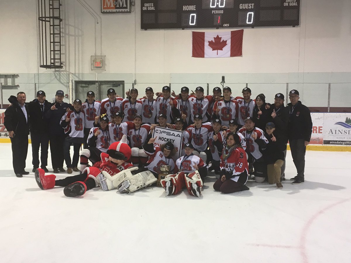 Congrats <a href="/SHHSCrusaders/">Sacred Heart HS</a> <a href="/BGCDSB/">Bruce Grey Catholic</a> for winning <a href="/OFSAABoyHockey/">OFSAA Boys' Hockey</a> Championship! Amazing achievement by our student-athletes and teacher-coaches!