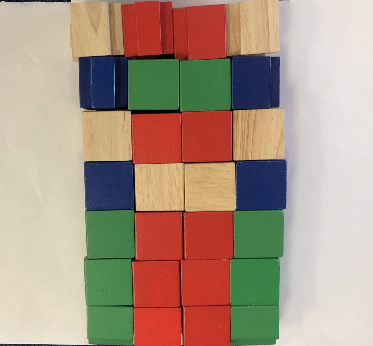 SLRMRSSB's tweet photo. Can you make a symmetrical design with blocks? These were awesome! #mathfdk #symmetryfdk https://t.co/ed0dx6PzTX