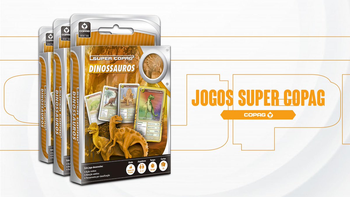 Jogo de Cartas Supercopag Dinossauros