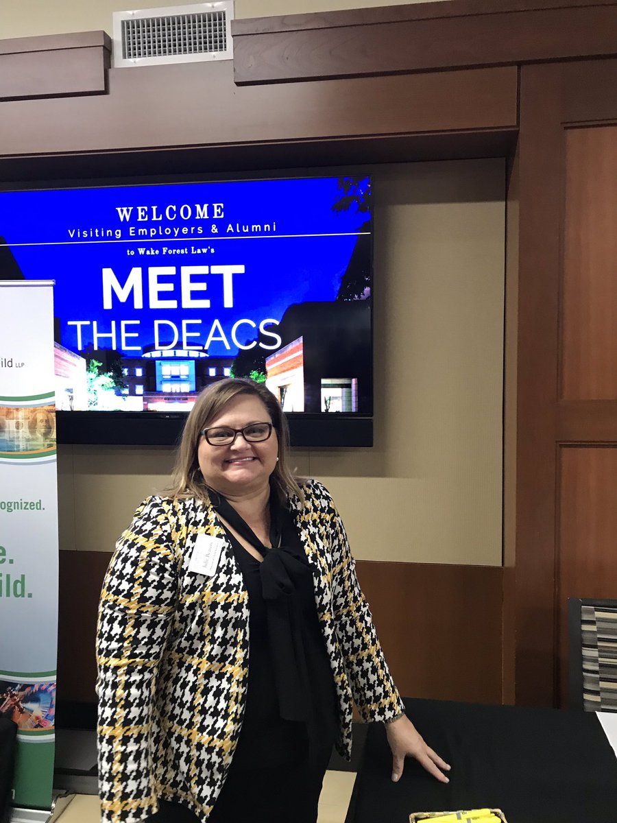 WFULawCareers's tweet photo. Our biggest #MeetTheDeacs yet is underway! Thanks to our great sponsors @LawyersMutualNC and their fantastic rep @soton78 for sponsoring tonight’s even! https://t.co/u0PowSz7ob