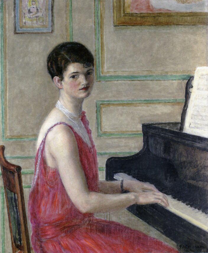 Rêverie (1890)

a solo piano piece by Claude Debussy

youtu.be/X5QAKup4jxM

——-

Woman at a Piano (1925)

Frederick Carl Frieseke

p.c.

-
-