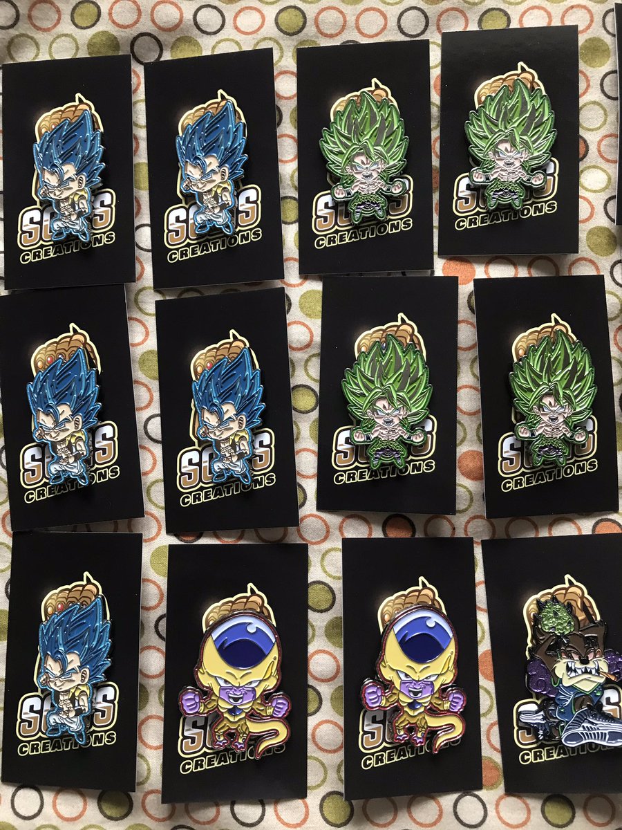 soliscreations's tweet photo. STILL HAVE A FEW BROLY, FRIEZA &amp; GOGETA PINS LEFT FOR SALE!! #pingamestrong #pingame #hatpins #broly #phantomskills #enamelpins #pintrader #lapelpin #headypins #pincollection #pincommunity #pinoftheday #goku #legendaryssj #gogeta #dbs #dbz #goldenfrieza #dragonballsuperbroly https://t.co/YF2K7534Ld