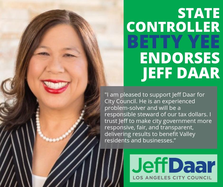 Thank you <a href="/BettyYeeforCA/">Betty T. Yee</a> for your endorsement!