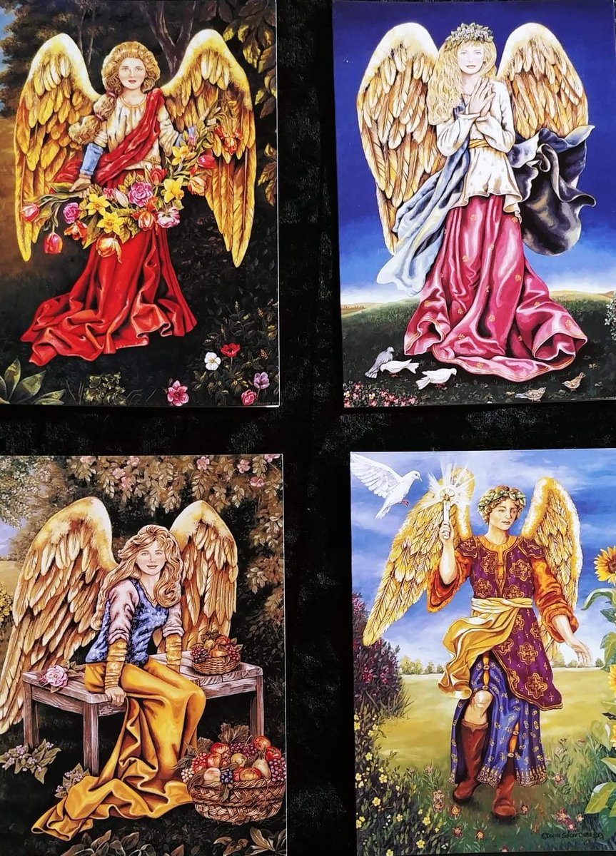 DeniseSCoyleArt's tweet photo. These #angel greeting cards hold a special place in my heart.
They're prints of my original #artwork, modeled after my 4 children:
🌷Rachel: Angel of Beginnings
🍎Hannah: Angel of Knowledge
🐦Elizabeth: Angel of Compassion
🌻James: Angel of Peace

➡#Etsy:
https://t.co/haeVKLxPzO https://t.co/1mRkXk4suI