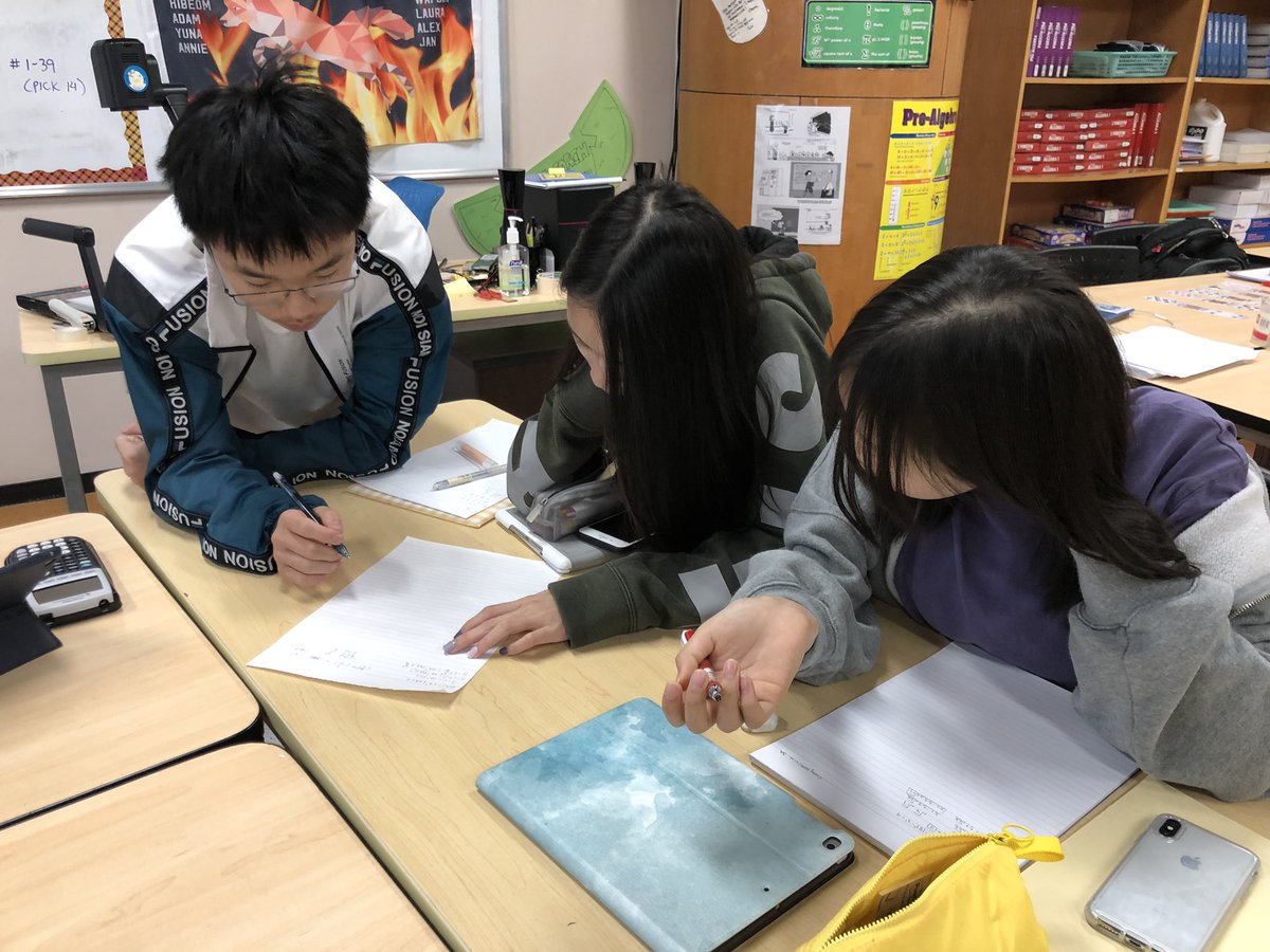 jacob7694's tweet photo. Grade 8 students working hard to derive the quadratic formula (before it is introduced.) Inquiry in Algebra! #sisrocks #algebrainaction #collaboration https://t.co/pCDfWjjl8c