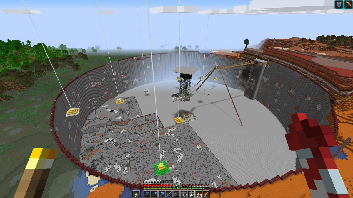 2020MC_gaming's tweet photo. So close... is this really almost done??? #frilcraft #minecraft #vanillasurvival #perimeterdig #witchyfarm #arewedoneyet https://t.co/FT3It6RhVR