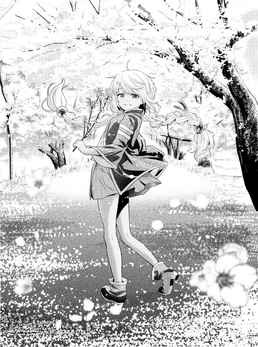 今日発売のガンガンジョーカーに「よなかのれいじにハーレムを!!」14話目が掲載です。よろしくおねがいします!扉絵はヒメちんと桜にしてみました🌸 