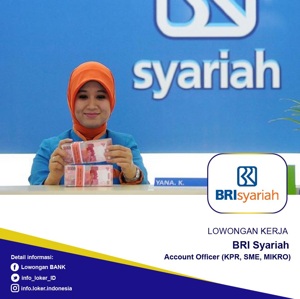 Lowongan Kerja PT Bank BRISyariah Tbk
Account Officer (KPR, SME, MIKRO)
BRISyariah Area
Pendaftaran paling lambat 30 Maret 2019
CARA PENDAFTARAN
klik link 👉bit.ly/2UFvI6Q