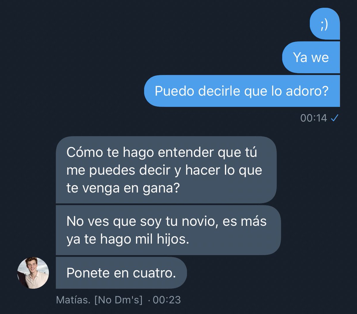 C mamo, aire, fuera de joda, lo adoro mucho, alguien dígaselo.