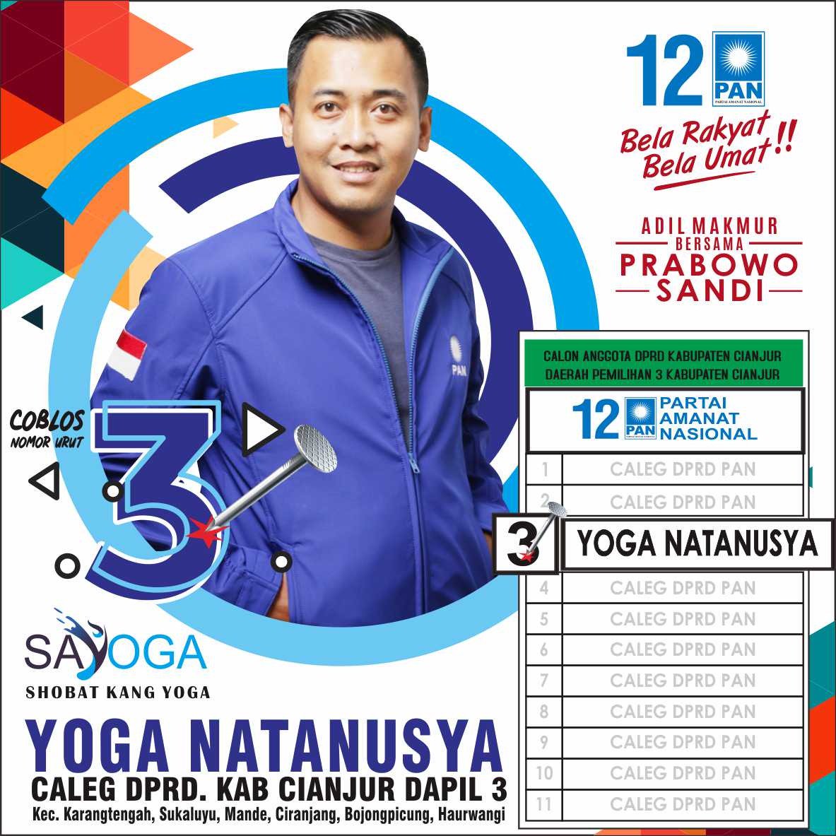 Untuk Masyarakat Kabupaten Cianjur Khususnya Dapil 3 Yuk Hari Rabu Tanggal 17 April 2019 Berbondong Bondong Ke TPS yang Sudah Di Tentukan Pilih Wakil Rakyat YOGA NATANUSYA dari PAN no. urut 3 Insya Allah Amanah dan Istiqomah
#NoGolput #PAN #No3 #YogaNatanusya #Cianjur