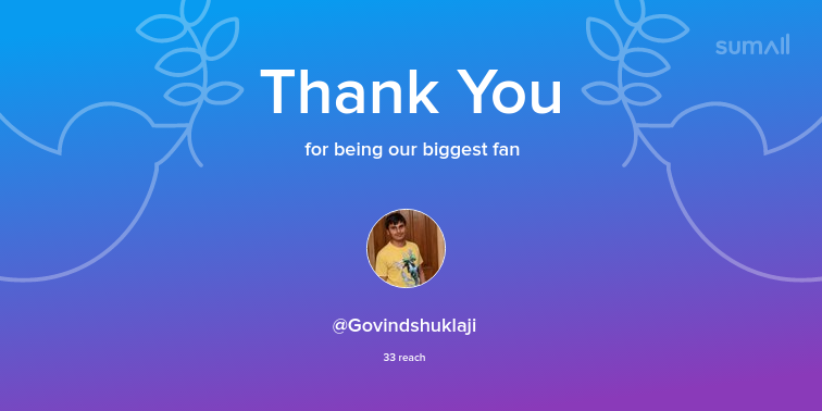 theharshall's tweet photo. Our biggest fans this week: @Govindshuklaji. Thank you! via https://t.co/QTV1lNKl1h https://t.co/yUDrAcn9BQ