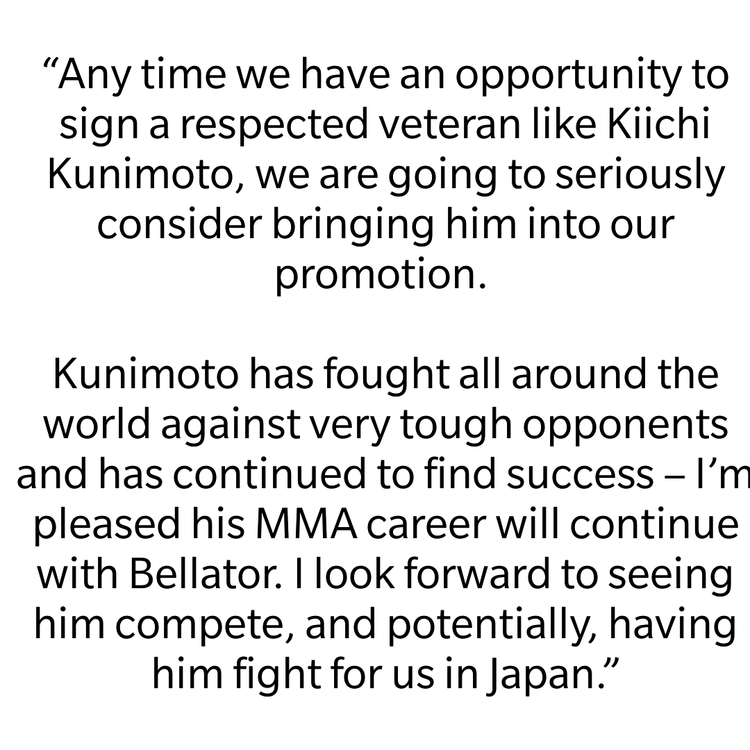 Kiichi Kunimoto signed a deal with Bellator D2O7mFRVAAAL_TB