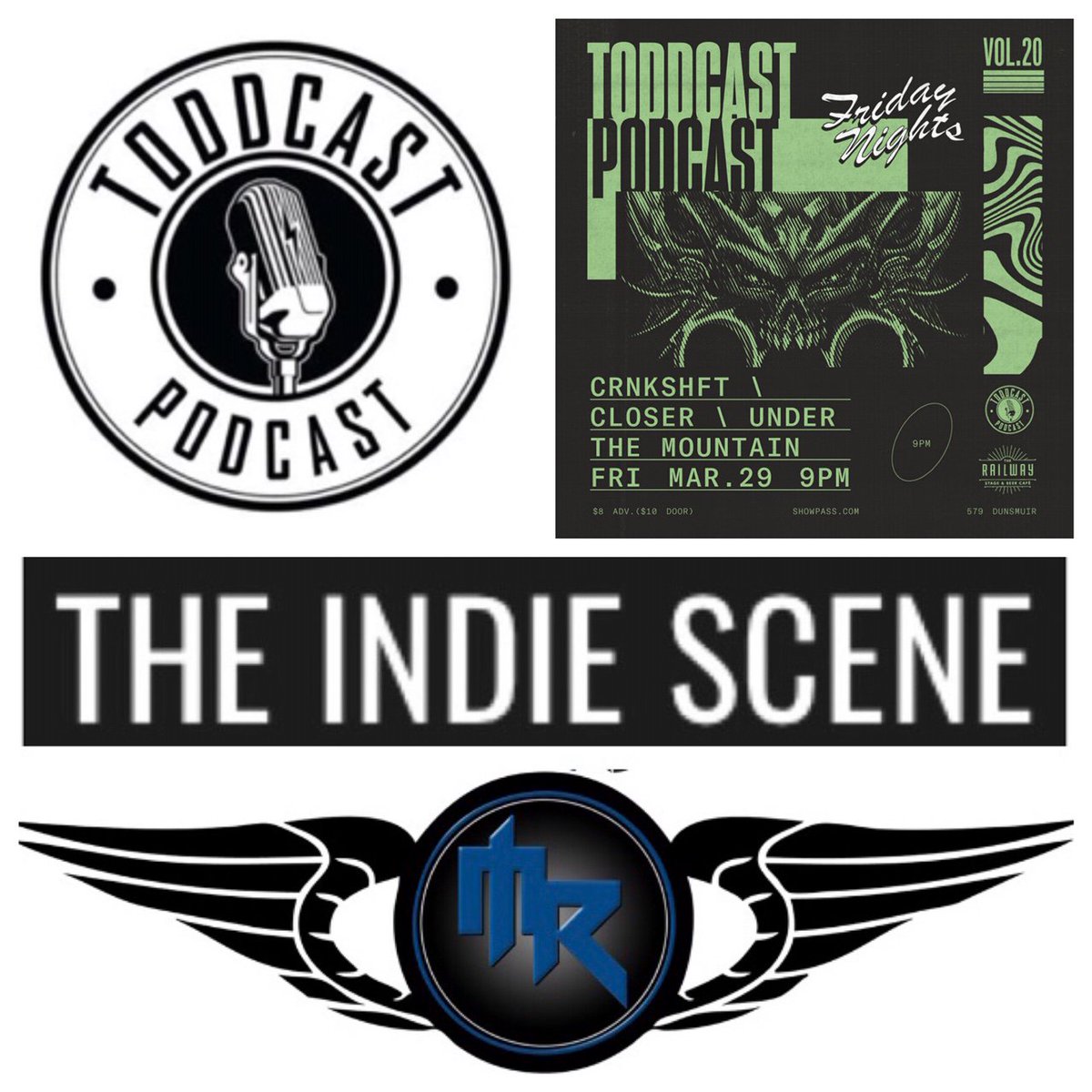<a href="/rhythms_mystic/">Mystic Rhythms</a> powered #TheIndieScene #Vancouver highlight: #Podcast Friday Nights Vol.20 w/ <a href="/crnkshftband/">CRNKSHFT</a> <a href="/closer_bc/">Closer</a> &amp; <a href="/UnderTMountain/">Under the Mountain</a> 

March 29 9pm at <a href="/railwaySBC/">Railway Beer Café</a> $8 advance / $10 door ow.ly/WvL34
