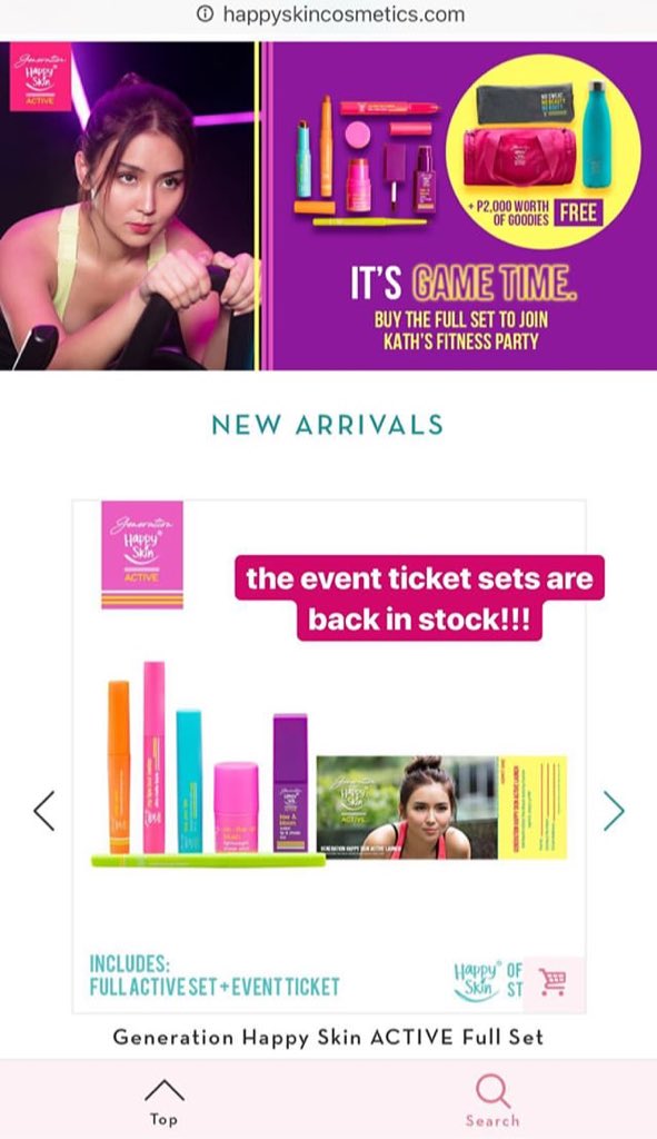 OfficialKBB's tweet photo. The #GHSActive event tickets are back in stock! Purchase a set and be part of Kath's fitness party on April 6, 4pm.
Shop here:https://t.co/ML00pJUafk
#KathXHappySkin
#KCA #VoteKathrynBernardo https://t.co/e08UUtsTlG