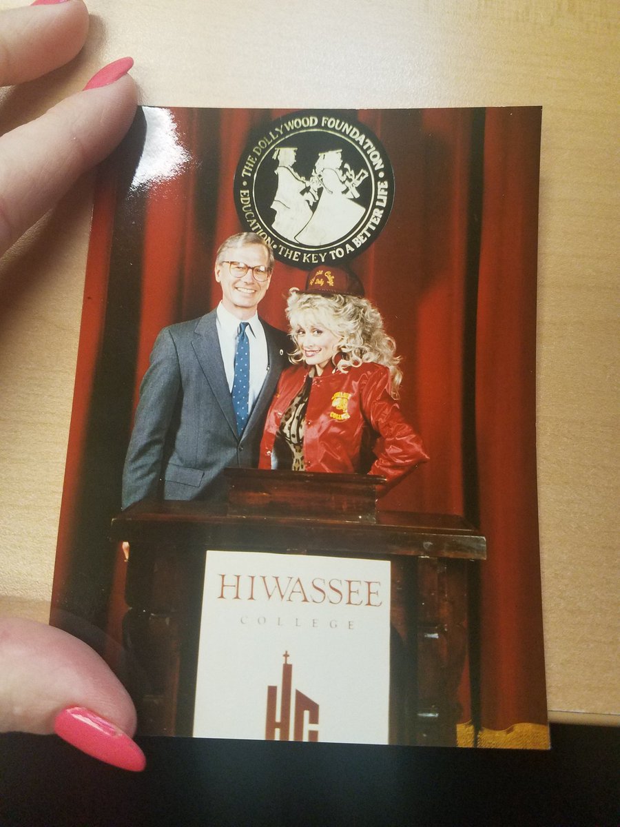 kaylacbrown_'s tweet photo. Found this gem today. Hiwassee has some pretty neat history...

Also @DollyParton would look good in a potato sack, but she looks pretty snazzy in a HC hat 🐯😊 https://t.co/JrDDFp3Zvn