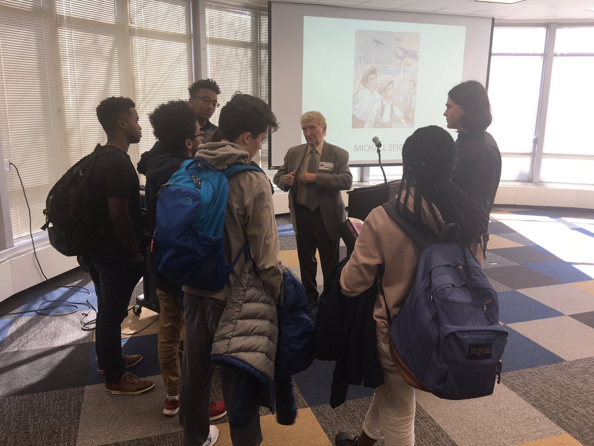 BevTindall's tweet image. So fortunate to have had Holocaust Survivor Michael Zeiger, subject of Secret of the Village Fool, speak to @woschools Social Studies classes @wohslmc #NeverForget #PowerfulLessons