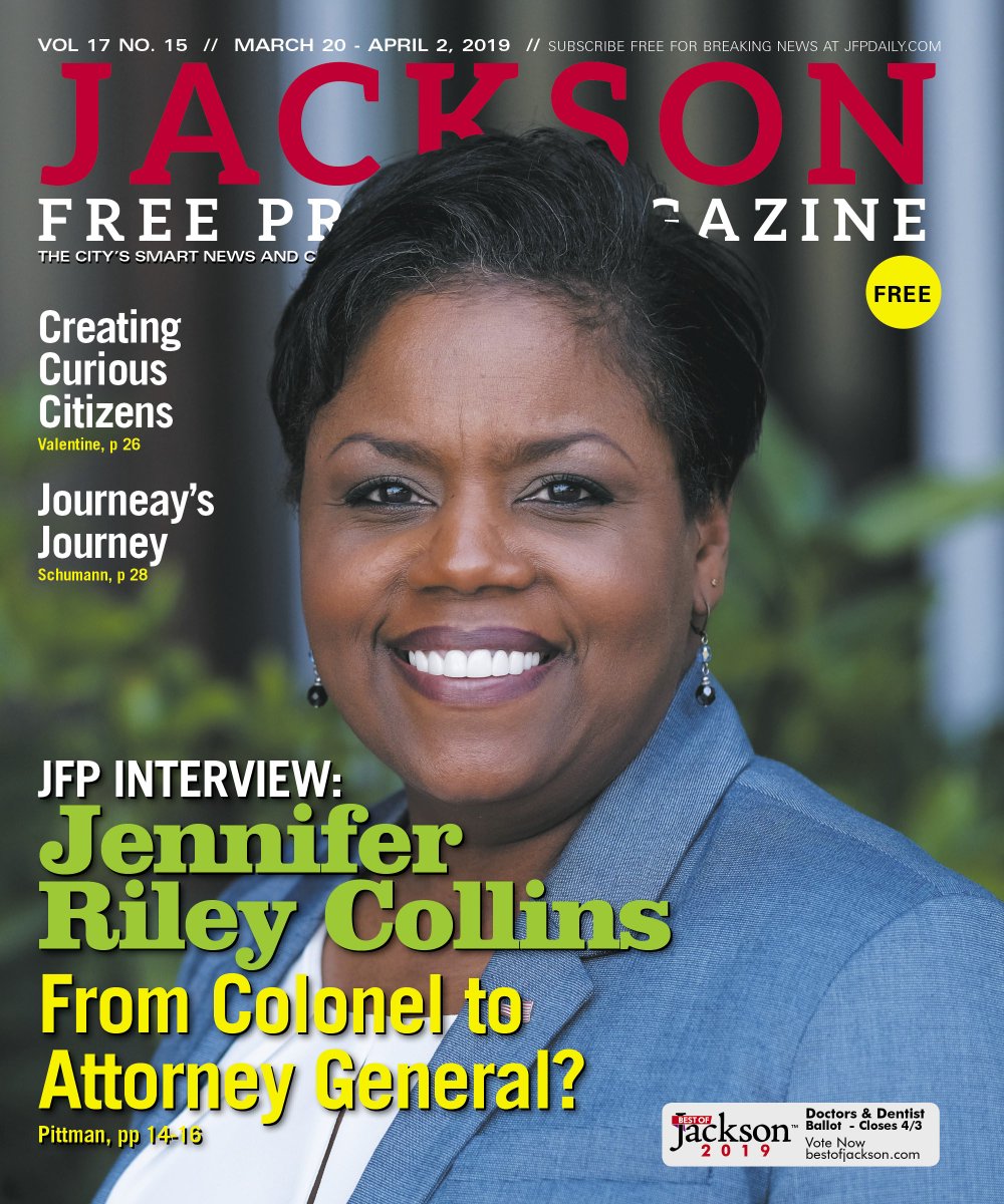 JxnFreePress's tweet photo. If Jennifer Riley Collins becomes attorney general, she will be the first African American to hold statewide office in Mississippi since the Reconstruction era—and the first African American woman ever to win a statewide office. #JFP #mselex #JFPInterview https://t.co/4g3mIFY0Cd https://t.co/EiFSl64inW