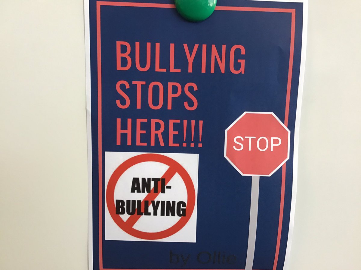tinwald19's tweet photo. This is my anti bullying poster.Ollie https://t.co/BdympnmOYk