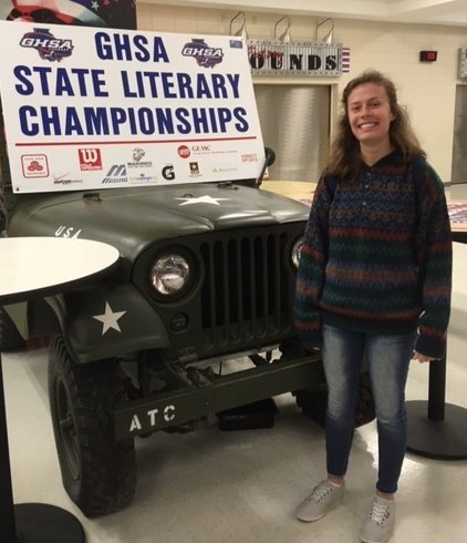 So proud of this girl! Anna Fitzpatrick earned a 2nd place honor at the GHSA state literary competition! <a href="/ArmucheeHigh/">Armuchee High School</a>