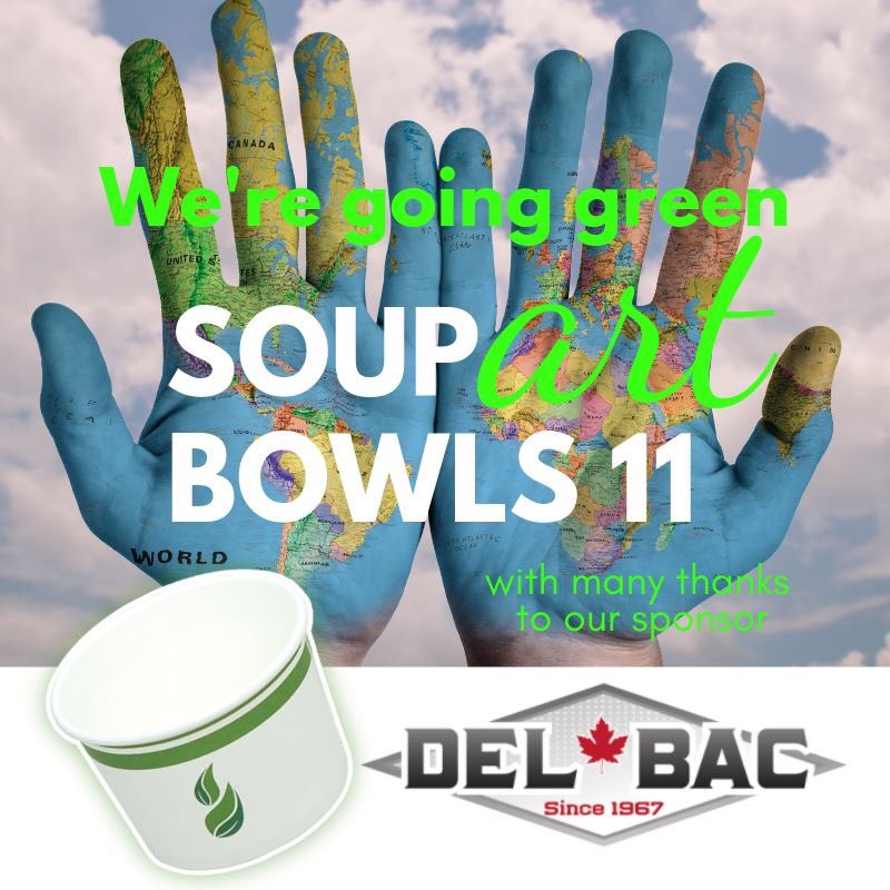 Thank you to <a href="/DelBacSales/">DelBac</a> for sourcing environmentally friendly alternative supplies for <a href="/NorfolkArts/">Norfolk Arts Centre</a> SoupART Bowls tonight.  Paper bowls and cups is derived entirely from plants with compostable spoon made from plant starches!  Napkins are made with 100% recycled fibre.