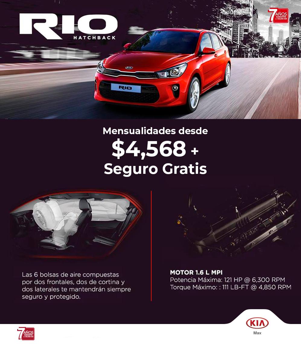 KiaMaxSaltillo's tweet photo. El #KIARioHB, por su diseño atractivo y dinámico, el sistema de seguridad que incluye y su gran rendimiento, te llevará tan lejos como tú te lo propongas.

Llévatelo con mensualidades desde $4,568 + seguro gratis.

Consulta términos y condiciones en: https://t.co/kn4uIyTNM8 https://t.co/sE5q87Tr4E
