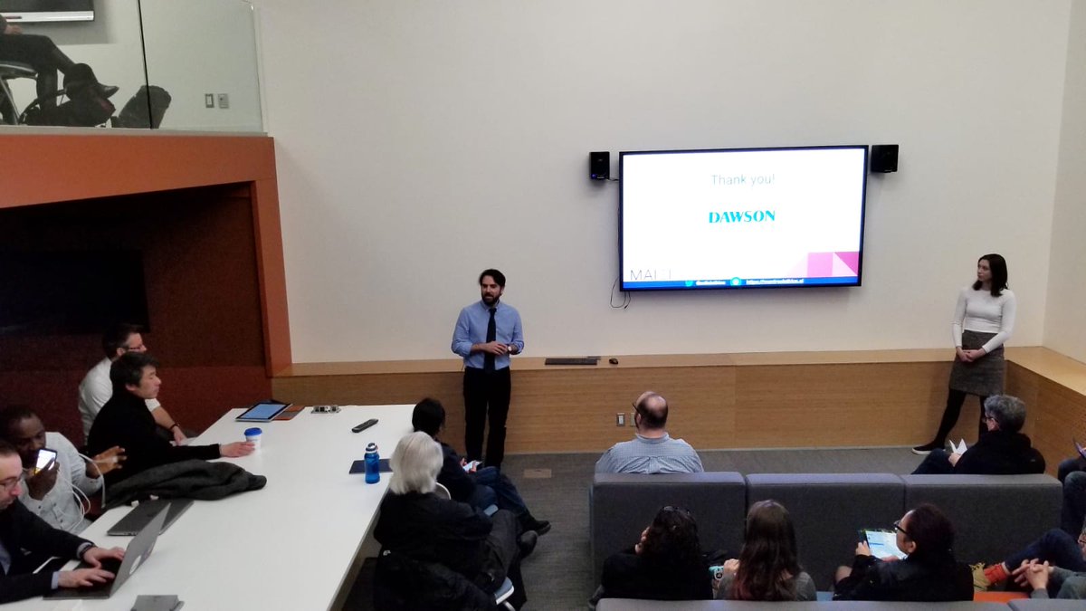 mtlaiethics's tweet photo. We're delighted to be hosting the first of two #meetups on #AI and #Ethics with @mydawsoncollege on the #futureofeducation #education

cc: @inrobotvoice @atg_abhishek @CaronMirka @renjie https://t.co/yS90YcJtqp