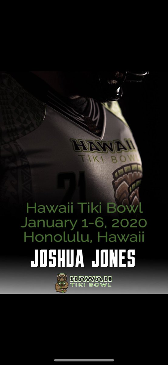 JoshJonesJr_'s tweet photo. Blessed and humble to be invited to play in the Hawaii Tiki Bowl‼️ @FultonFootball @CSmithScout @TNGridironScout #HawaiiTikiBowl https://t.co/bENN4emsGa
